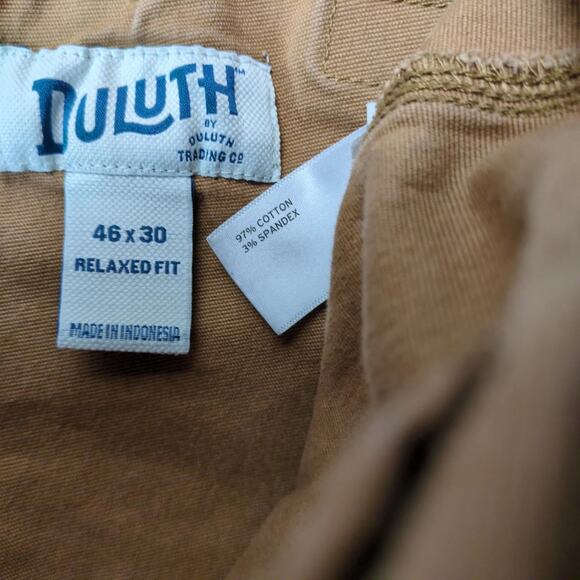 Duluth Trading Flex Fire Hose Cargo Work Pants Men's 44x28 Relaxed Fit 45507 Tan - Picture 3 of 10